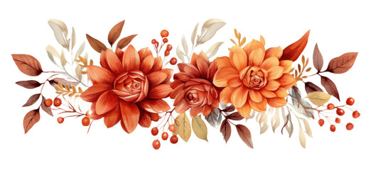 Obraz premium Autumn Floral Arrangement Illustration
