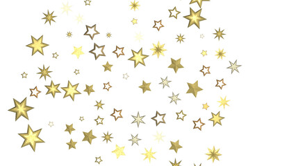 Stellar Christmas Drift: Radiant 3D Illustration Showcasing Descending Holiday Stars in Motion