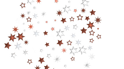 Stars - Festive christmas card. Isolated illustration white background. -