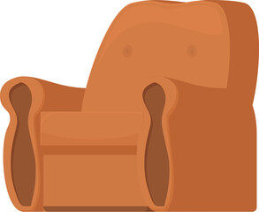 Old retro armchair icon cartoon vector. Apartment living. Divan area