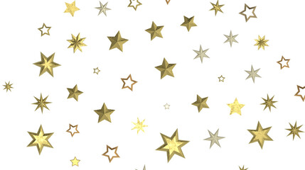 golden stars - 3d