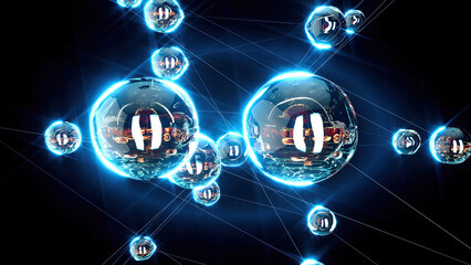 Abstract illustration of the biological cell division