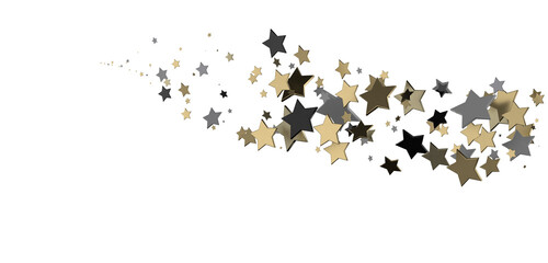 XMAS Stars - stars. Confetti celebration, Falling golden abstract decoration for party, birthday celebrate,