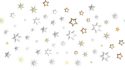 Stellar Christmas Symphony: Exquisite 3D Illustration of Falling Stars in Harmonious Motion for the Holidays