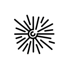 Obraz premium Flare black line icon.Natural element. Pictogram for web page, mobile app, promo