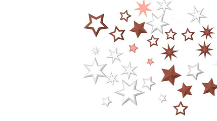 Twinkling Christmas Trail: Exquisite 3D Illustration of Falling Festive Starry Traces