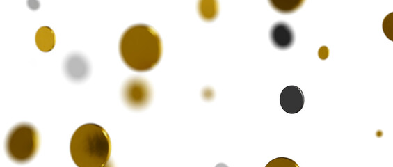 gold  Celebration: Captivating 3D Illustration of Shimmering gold Confetti