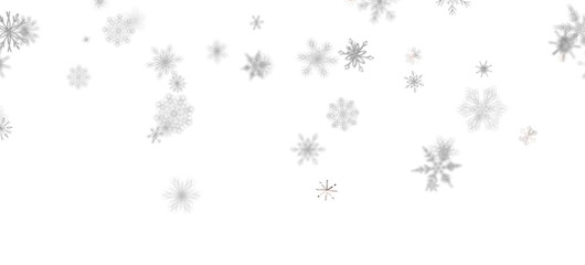 Glistening Snow Shower: Striking 3D Illustration Showcasing Falling Holiday Snowflakes