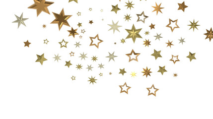 stars gold modern frame in 3d