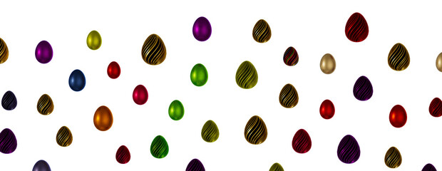 Beautiful colorful easter eggs on