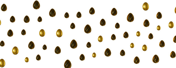 Spring Easter web sale banner with gold luxury