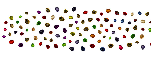 Beautiful colorful easter eggs on