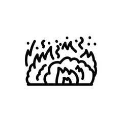 Hell black line icon.Natural element. Pictogram for web page, mobile app, promo