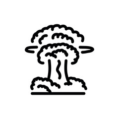 Forest fire black line icon.Natural element. Pictogram for web page, mobile app, promo