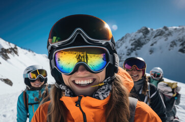 Fototapeta na wymiar ski or snowboard sport holidays concept
