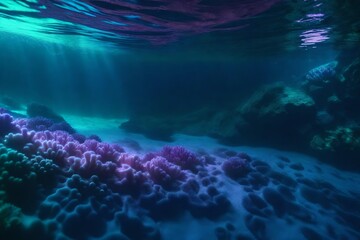 Fototapeta na wymiar Eerie underwater currents in an alien abyss