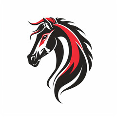 illustration of a horse, Logo on white background