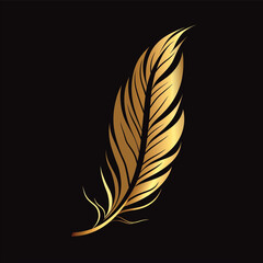 An elegant feather design Logo
