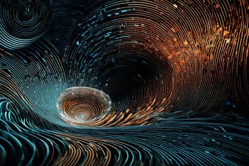 Hypnotic waves of data in a digital vortex
