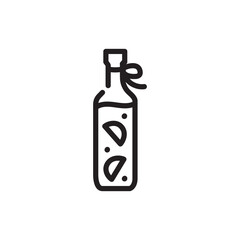 Kombucha homemade tea in bottle. Natural element. Pictogram for web page, mobile app, promo