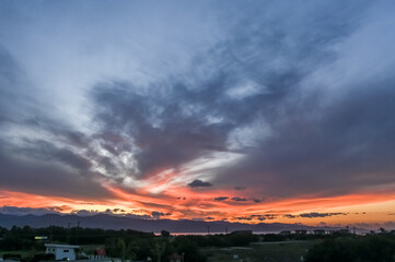 sunset sky over the mountains on the Mediterranean sea on the island of Cyprus 9