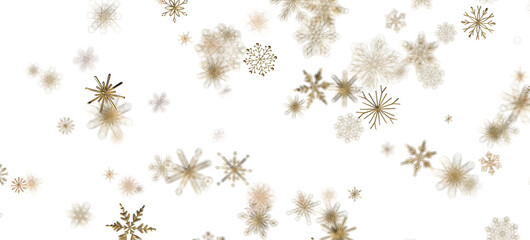 Dancing Snowflakes: Enthralling 3D Illustration of Falling Christmas Snow Crystals