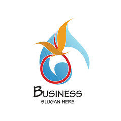 Business logo design simple concept Premium Vector