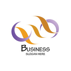 Business logo design simple concept Premium Vector