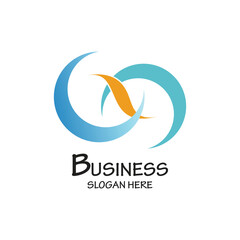 Obraz premium Business logo design simple concept Premium Vector