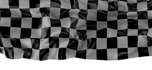 Obraz premium Black and white flag
