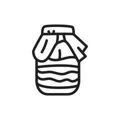 Kombucha homemade tea in jar. Natural element. Pictogram for web page, mobile app, promo