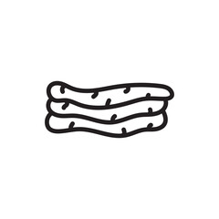 Kombucha homemade tea color line icon. Natural element. Pictogram for web page, mobile app, promo