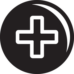 Obraz premium Plus Round Button 