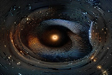 Hypnotic patterns of light in a digital galaxy