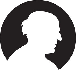 Silhouette Man in Circle Illustration
