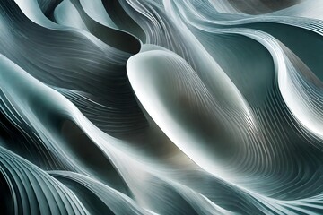 Enigmatic interplay of translucent wavy forms