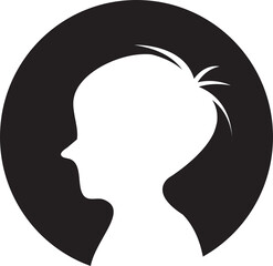 Silhouette Man in Circle Illustration