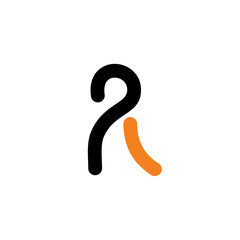R letter initial vector logo design