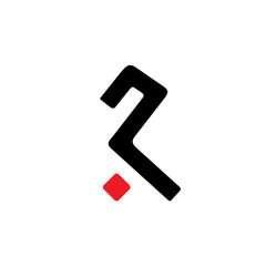 R letter initial vector logo design
