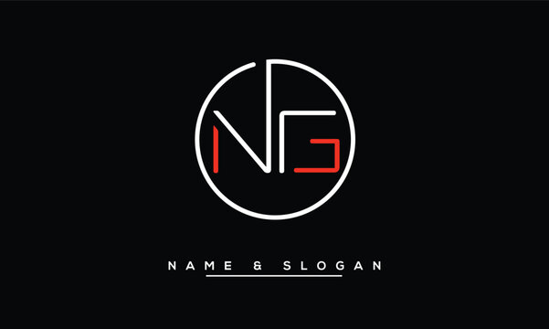 NG,  GN, N,  G  Abstract  Letters  Logo  Monogram