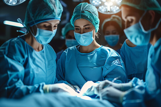 doctors in the operating room performing an operation 