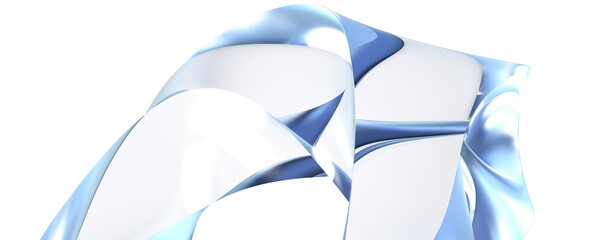 Seamless Serenity: Abstract 3D Blue Wave Illustration for Tranquil Visual Experiences
