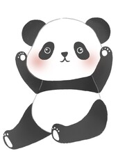 Panda for children learning vocabulary.