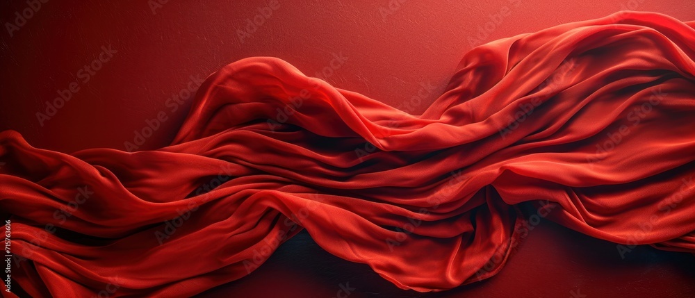 Aufkleber a close up of a red cloth on a red surface with a red wall in the background and a red wall in the f