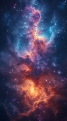 Fototapeta premium Illustration, abstract space background ,generative ai