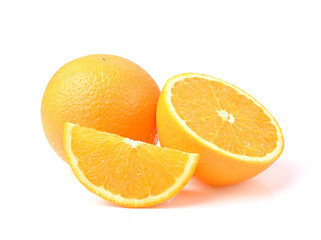Orange fruit isolated on white background.