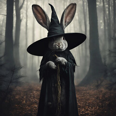 Halloween Rabbit witch 