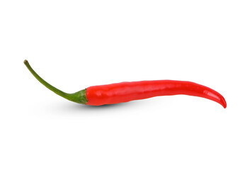 The Red chili peppers isolated on white background