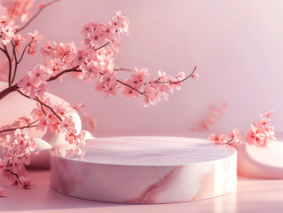 Obraz na płótnie Canvas cherry blossom in a glass