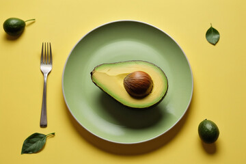 avocado on a plate